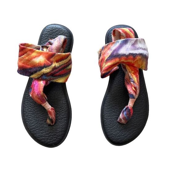 Sanuk yoga sling sandals womens thong flip flop sandals size 5 - Picture 1 of 6